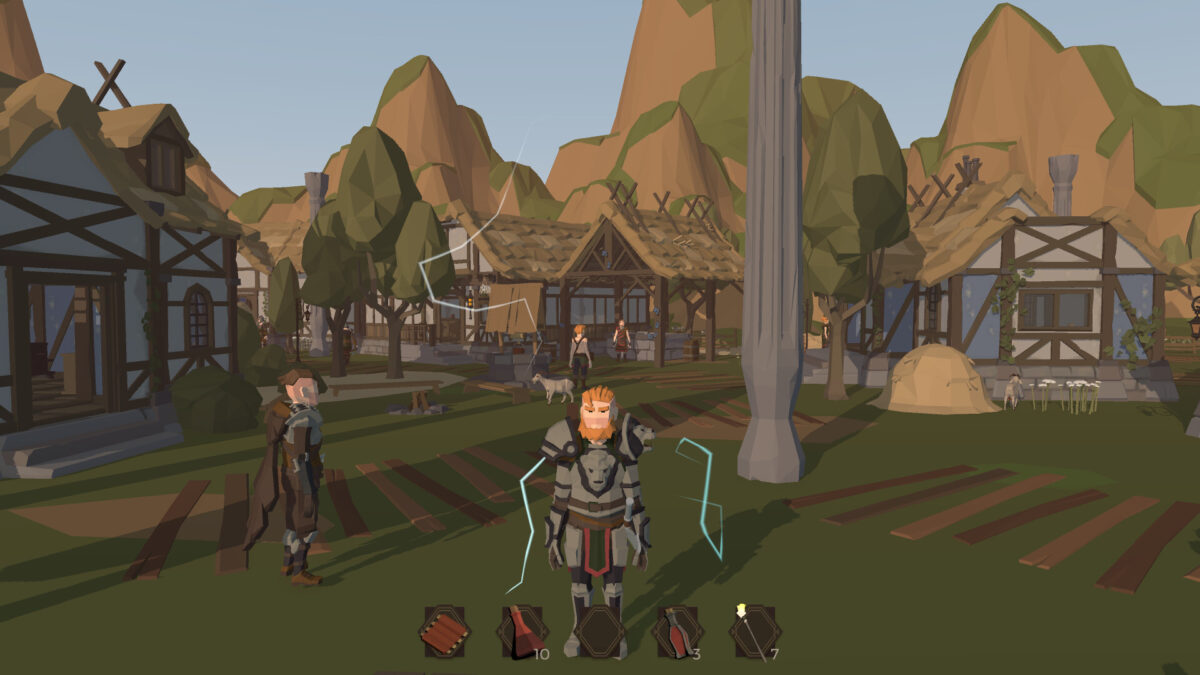 與城鎮中的 NPC 進行互動