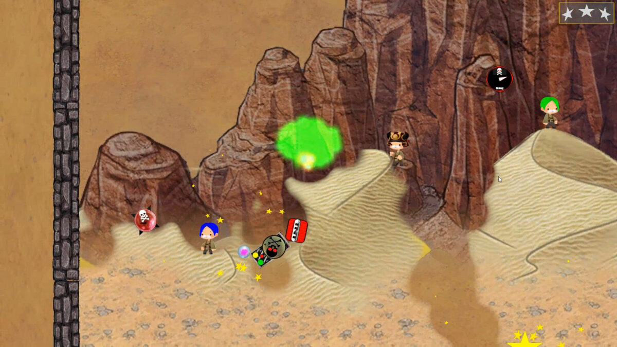 炸彈摧毀地形的壯觀場面