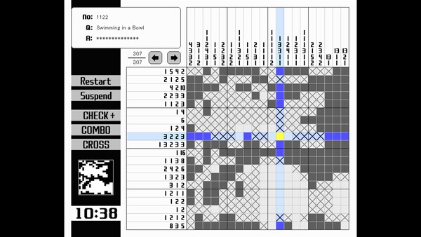 點陣藝術邏輯遊戲實際遊玩畫面 1