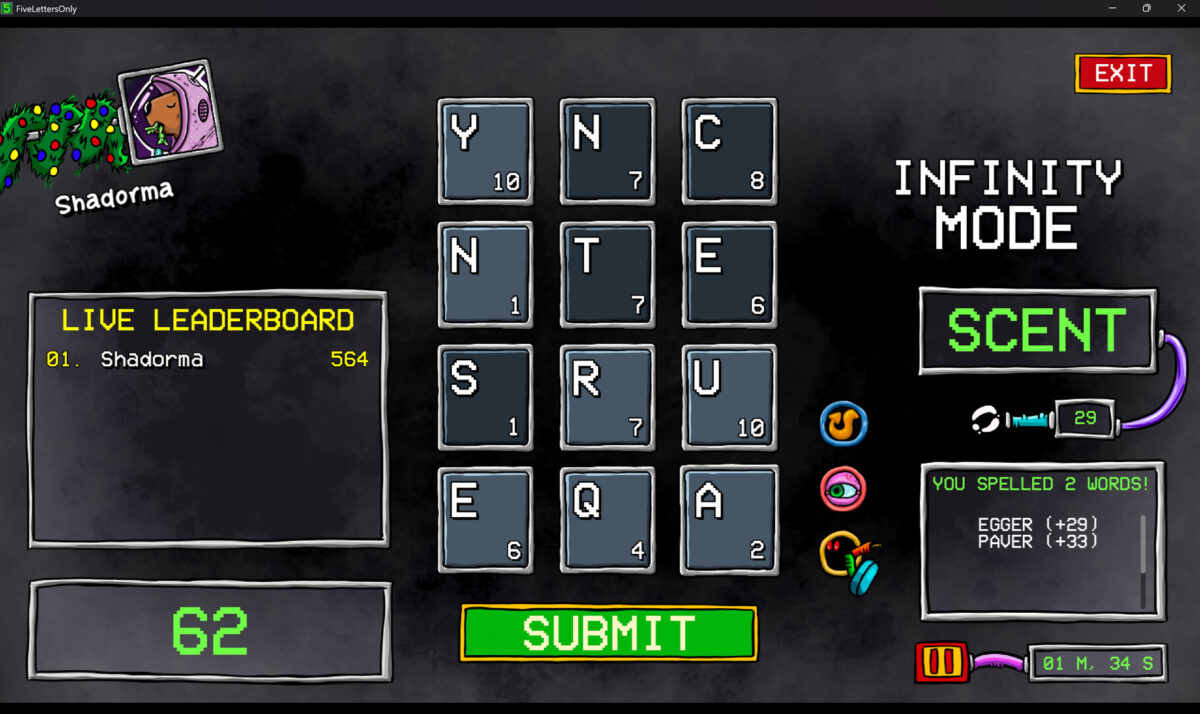 Five Letters Only 遊戲截圖:手繪背景展示