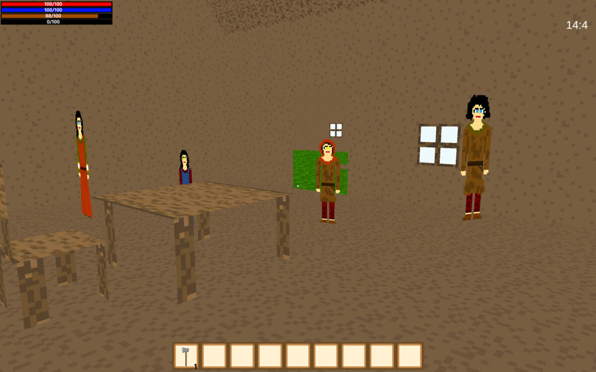 遊戲中的城鎮景觀與 NPC 互動