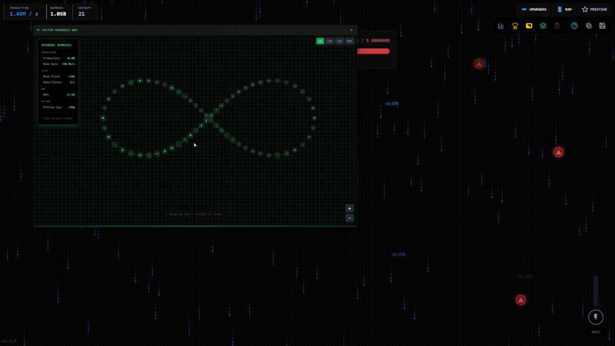 轉生前的資源分配與決策畫面