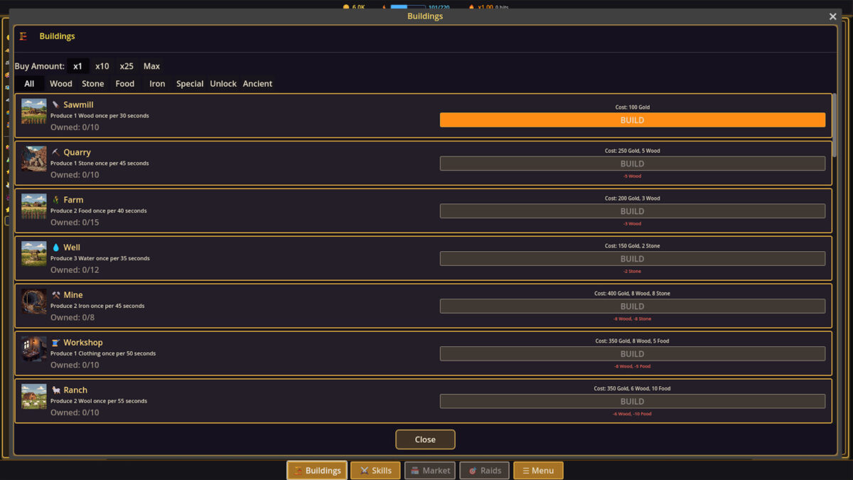 遊戲中的技能樹與屬性成長面板