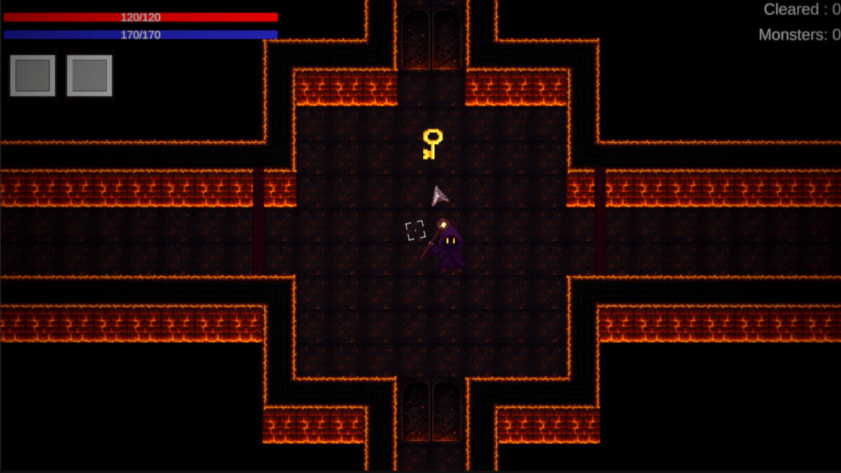 巫師於地牢中面對敵方攻勢