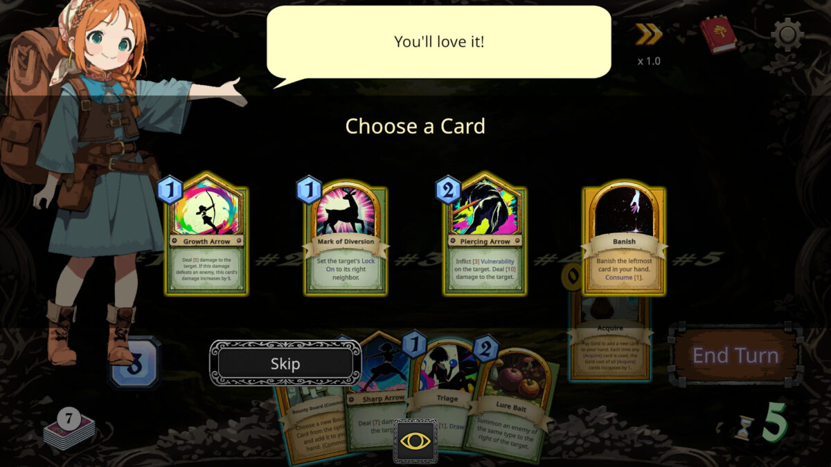 卡牌構築與選擇介面