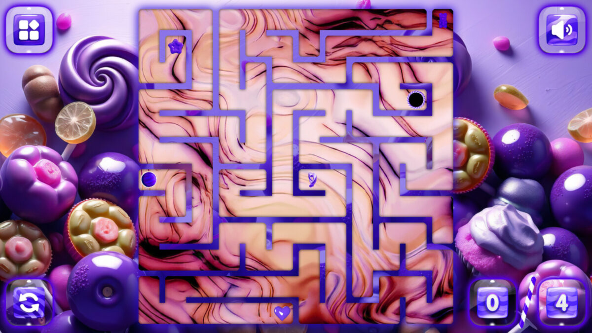 色彩斑斕的迷宮場景