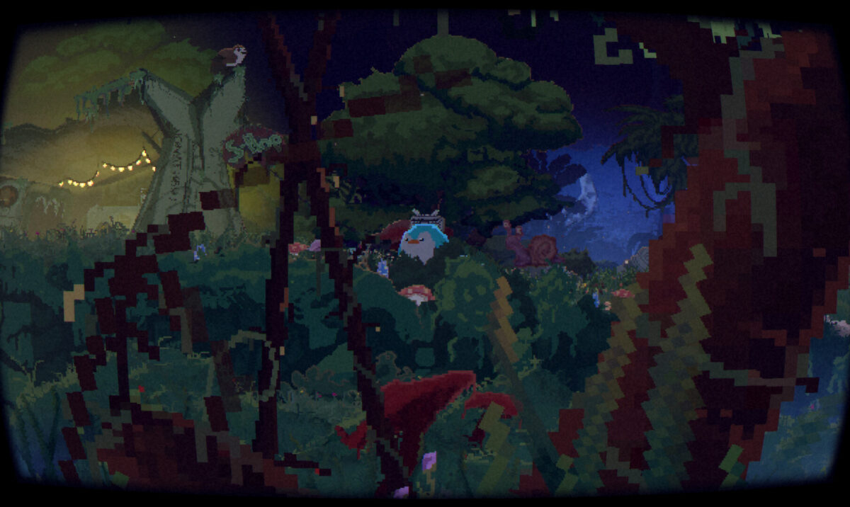 遊戲實機截圖：充滿細節的叢林背景