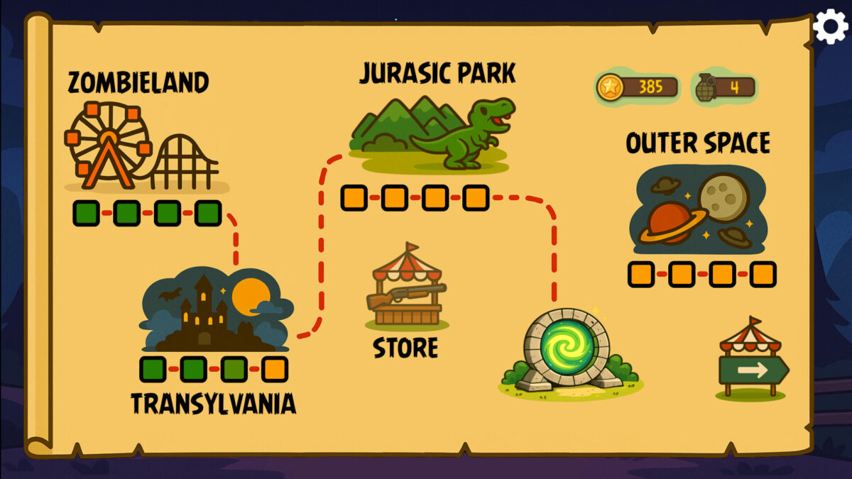 充滿活力的 2D 遊戲畫面