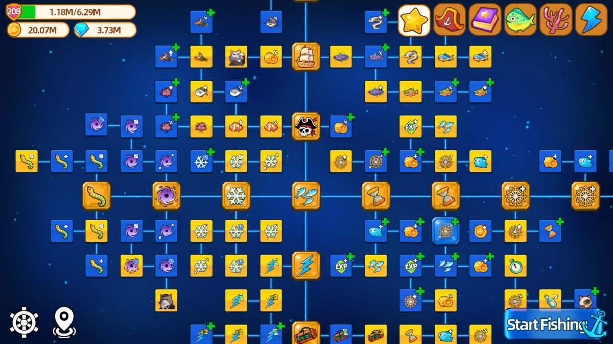 貓船長探索不同海域的場景展示