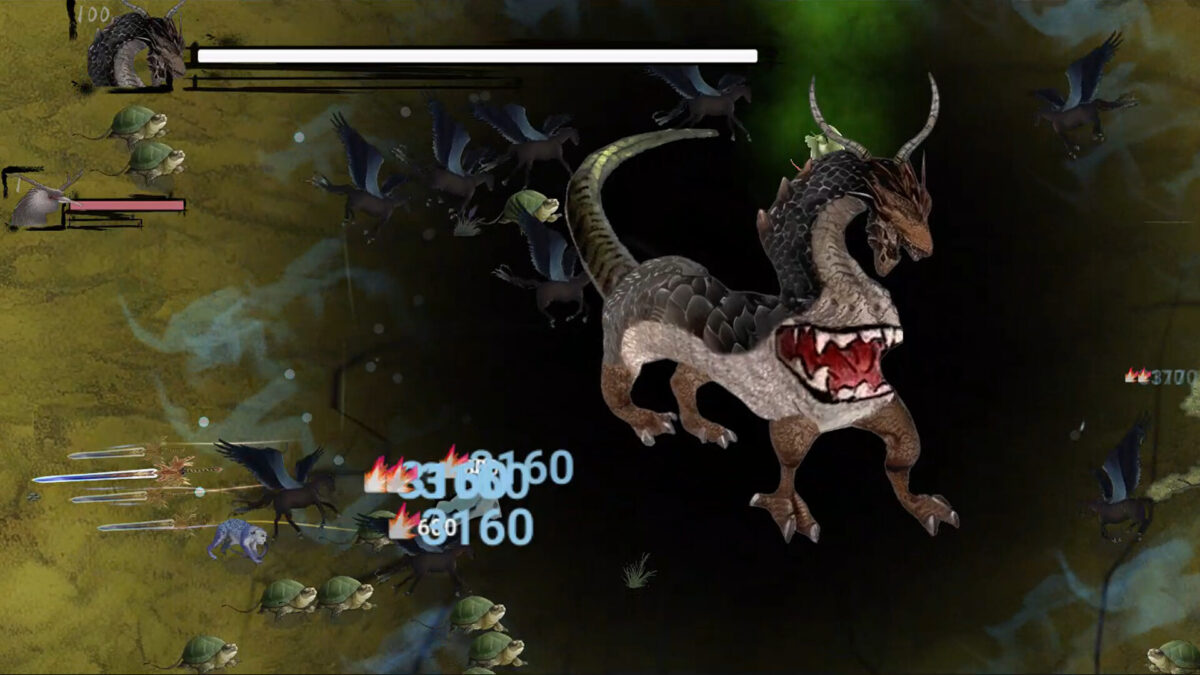 大面積獸潮圍攻畫面