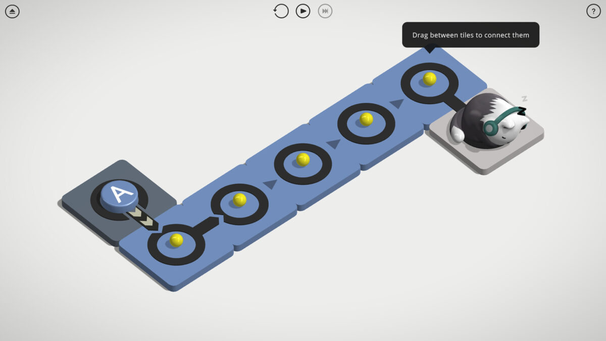 遊戲早期關卡與節點連接畫面