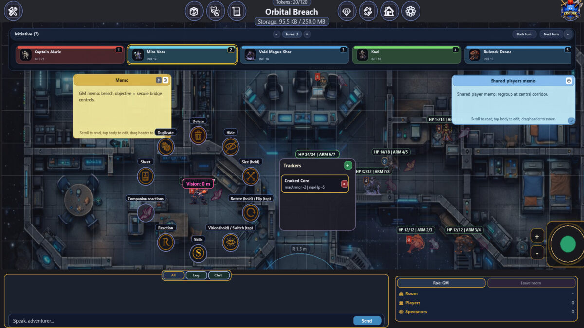 展示RP2D的戰役活頁夾與場景管理介面