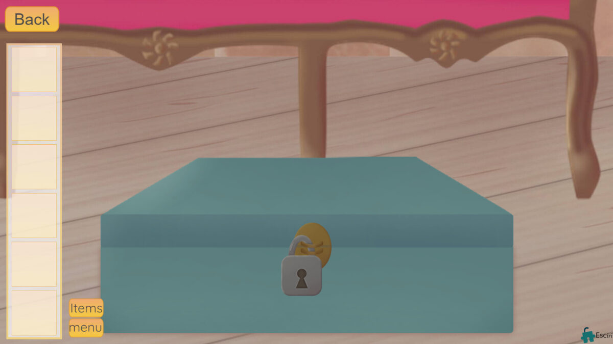 騎士的挑戰遊戲畫面:上鎖的木箱與道具