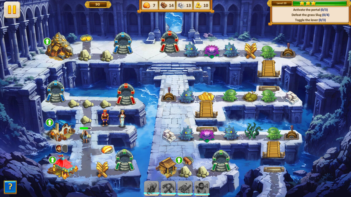 色彩繽紛且富有層次感的遊戲地圖