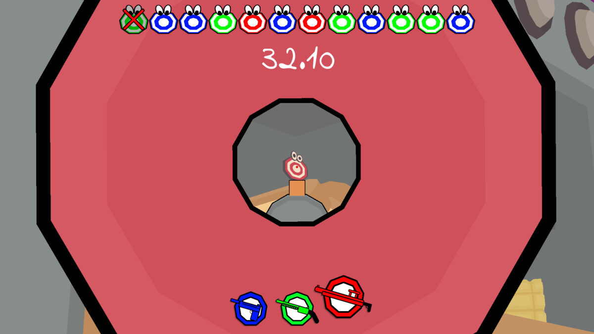 色彩斑斕的目標與關卡背景