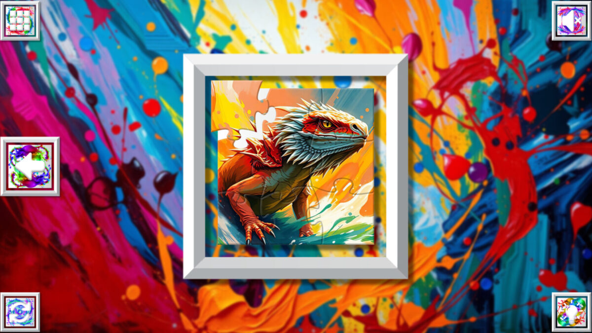 充滿熱帶氣息的蜥蜴藝術畫