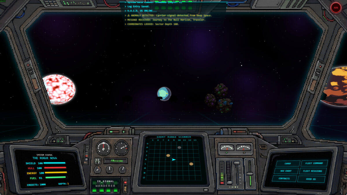 復古像素風格的駕駛艙介面