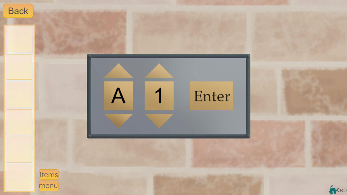 騎士的挑戰遊戲畫面:需要輸入密碼的鎖具機關