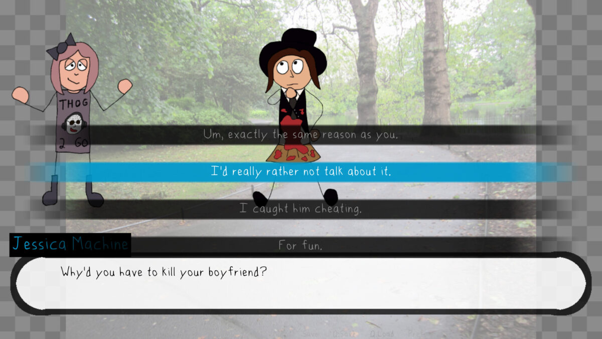 遊戲場景，展示了藝術風格與角色設計