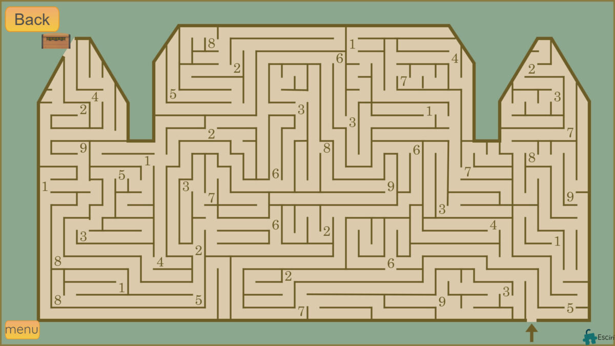 騎士的挑戰遊戲畫面:地圖迷宮謎題