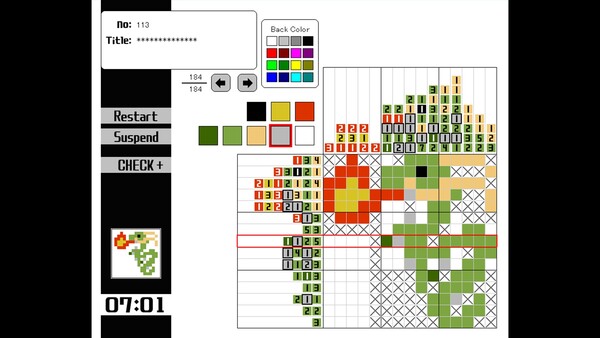 遊戲關卡列表與完成狀態顯示