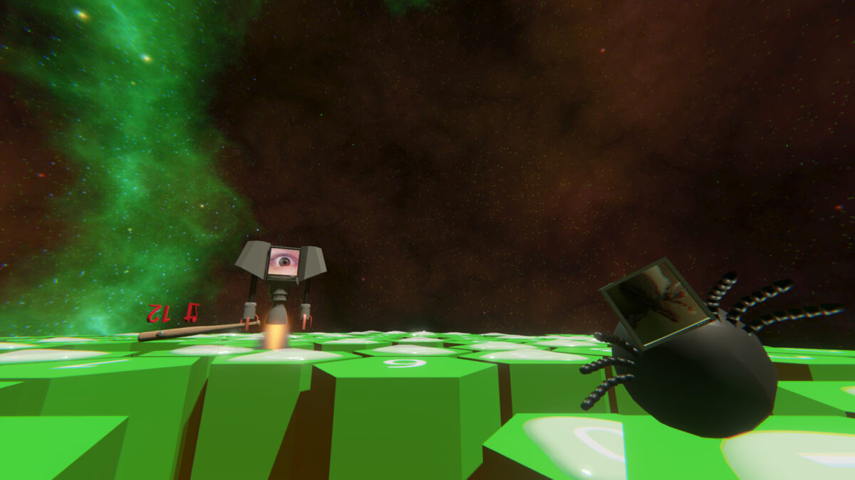 Hexagon Madness 高空平台與虛空背景