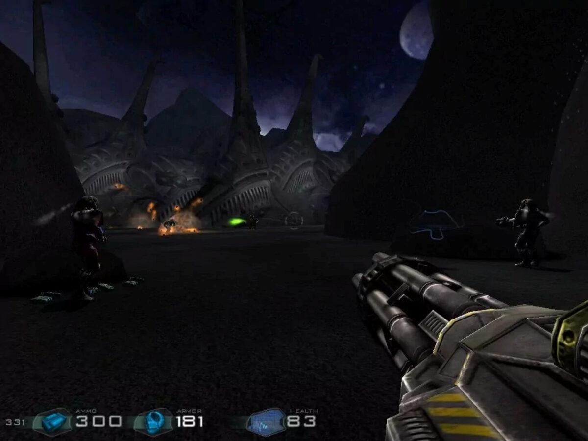 陰暗的太空站內部探索