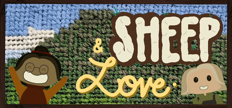 Sheep & Love 遊戲標題大圖,展示庇里牛斯山的田園風光與角色