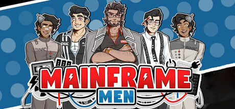 《Mainframe Men》遊戲主視覺圖,展示博物館大廳與兩位擬人化電腦角色