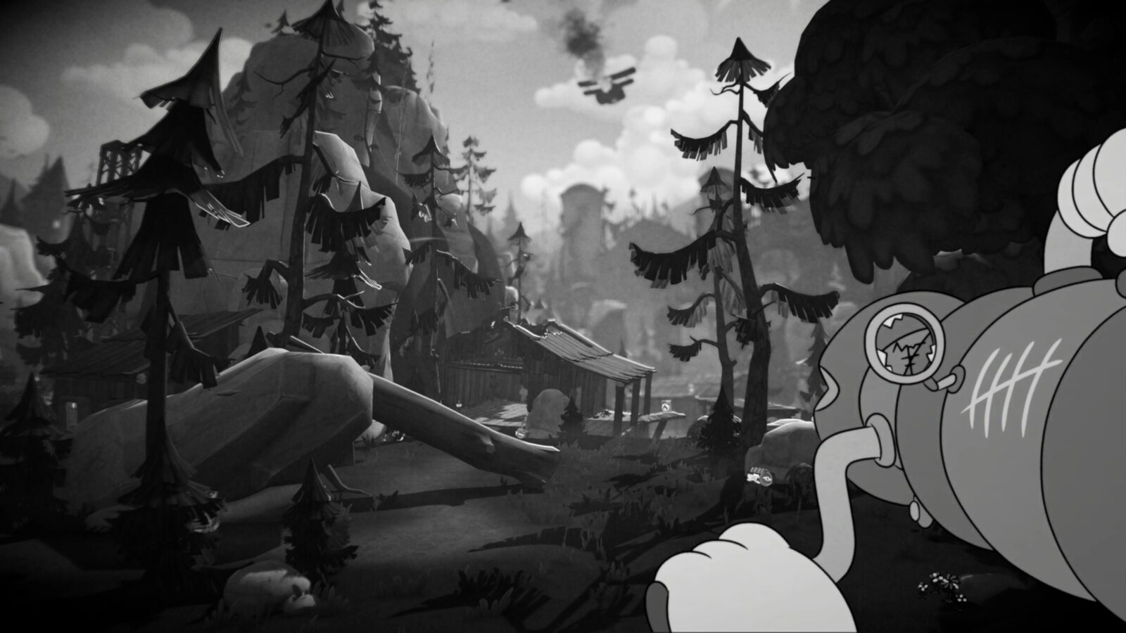 遊戲戰鬥截圖，展示主角使用威力強大的卡通武器與大量敵人交火，畫面充滿動感。