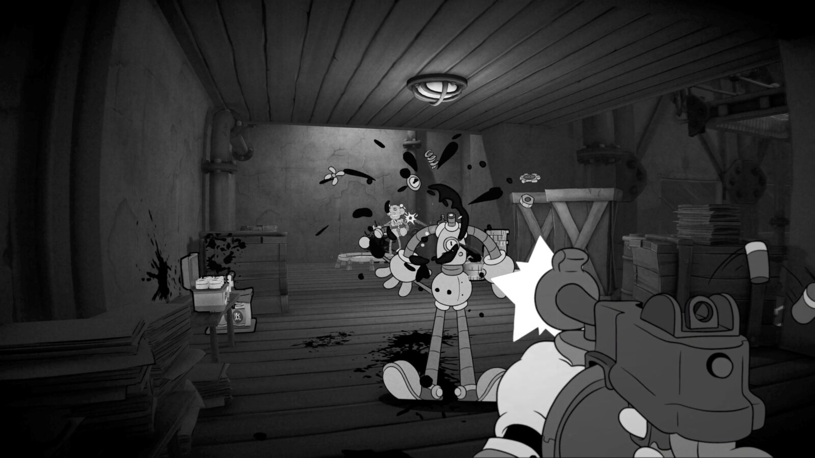 遊戲截圖，主角可能藏身於暗處，準備伏擊敵人，展現了遊戲潛行或戰術性的一面。