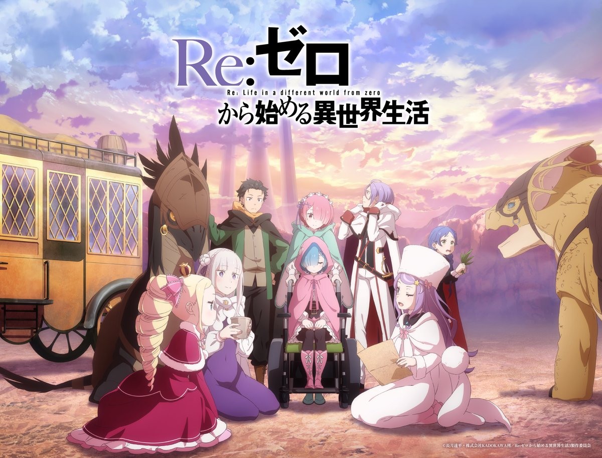 Re:Zero 第四季宣傳圖，菜月昴與眾角色