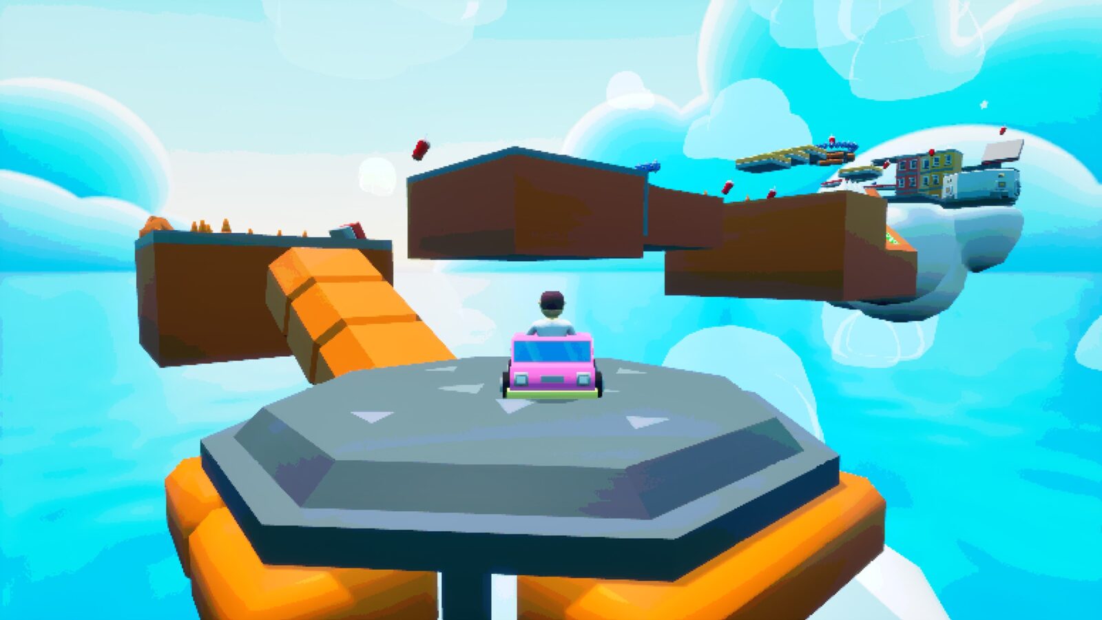 I Wanna Be Car 俯瞰視角遊戲畫面,展示迷宮般的關卡結構與多條潛在路徑。