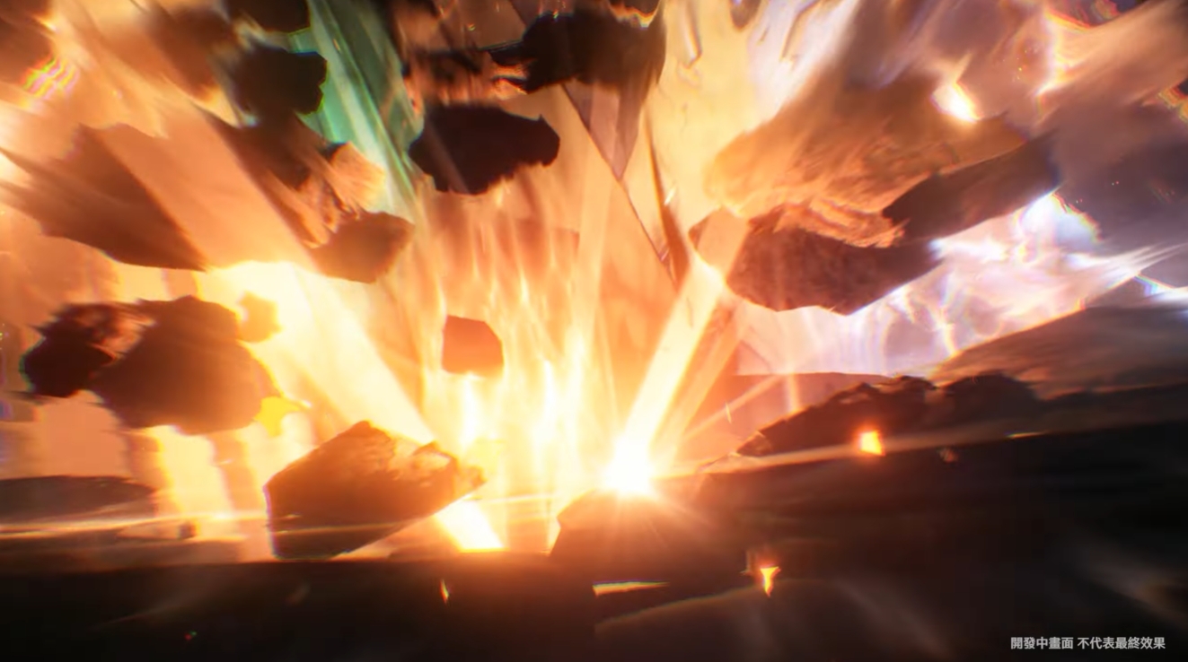 鳴潮3.1版本愛彌斯官方角色宣傳圖與機甲聚爆形態