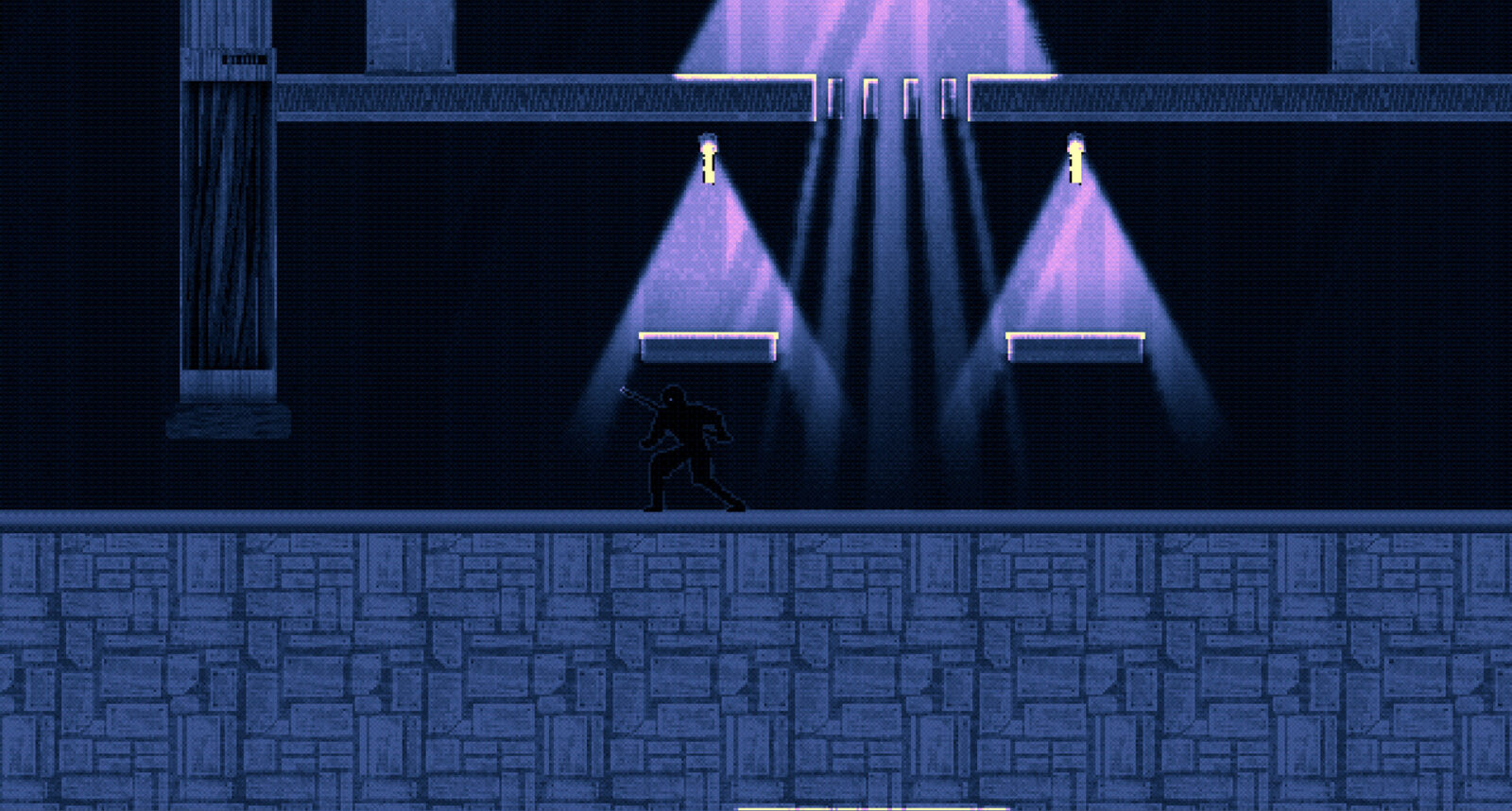 VOIDBLADE 遊戲中面對機器人守衛的緊張時刻