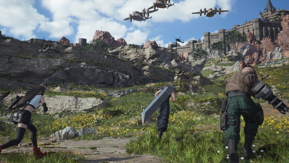 《Final Fantasy VII 重生》聯手戰鬥系統多角色攻擊截圖