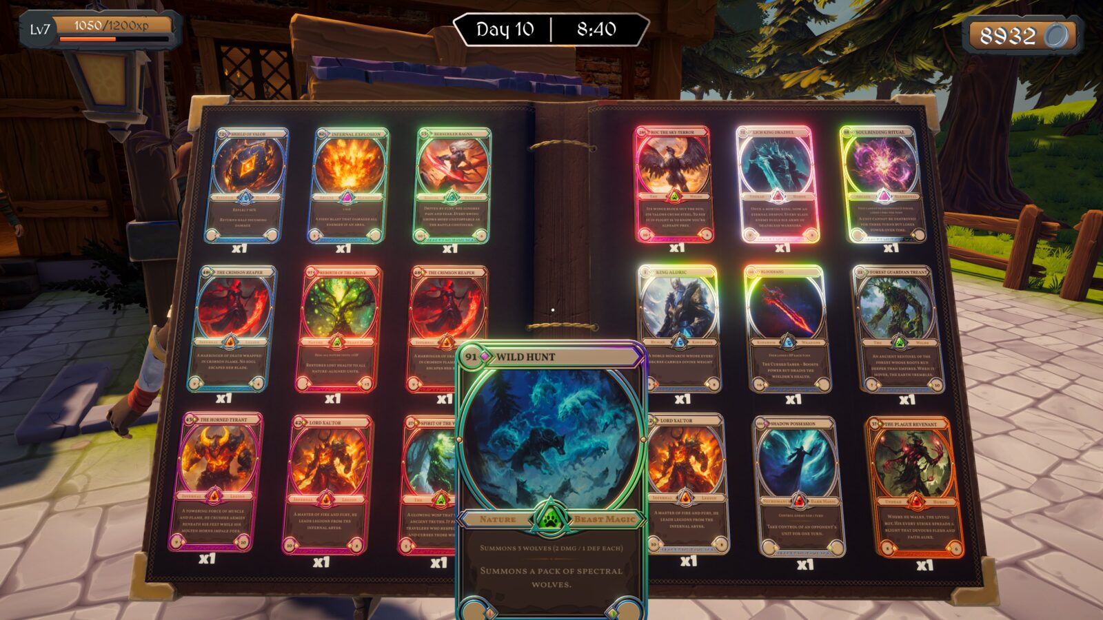 Kingblade 卡牌收集畫面