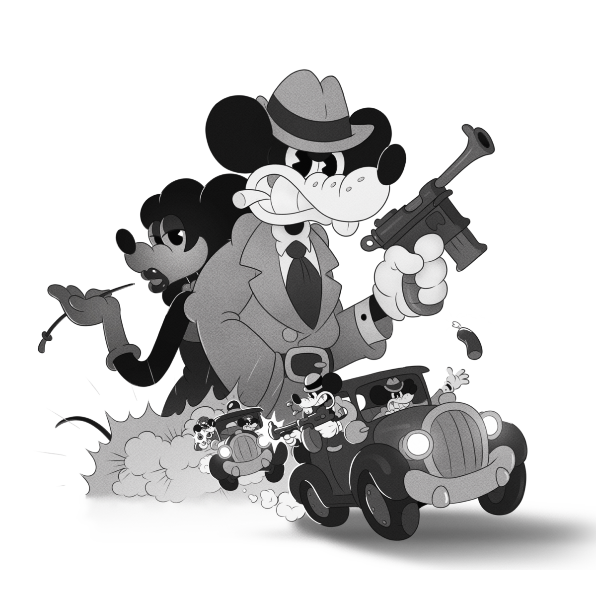 視覺革新！PS5復古射擊神作《鼠探：私家偵探》2026年發售，1930年代卡通融合FPS爽快戰鬥