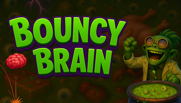 《Bouncy Brain》（彈跳腦髓）遊戲主視覺圖