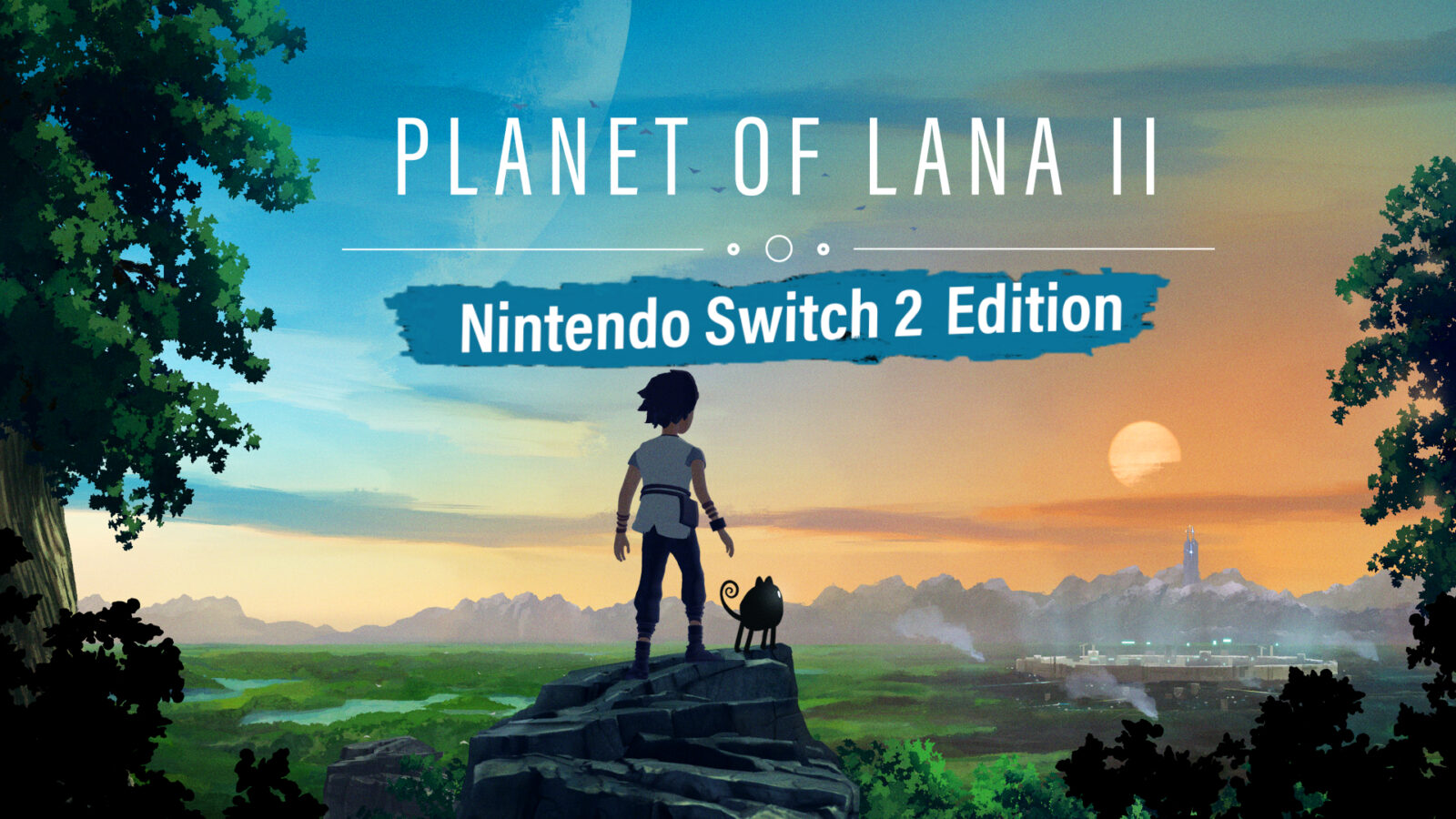 《Planet of Lana II》主視覺圖,拉娜與繆伊在壯麗的星球景色中