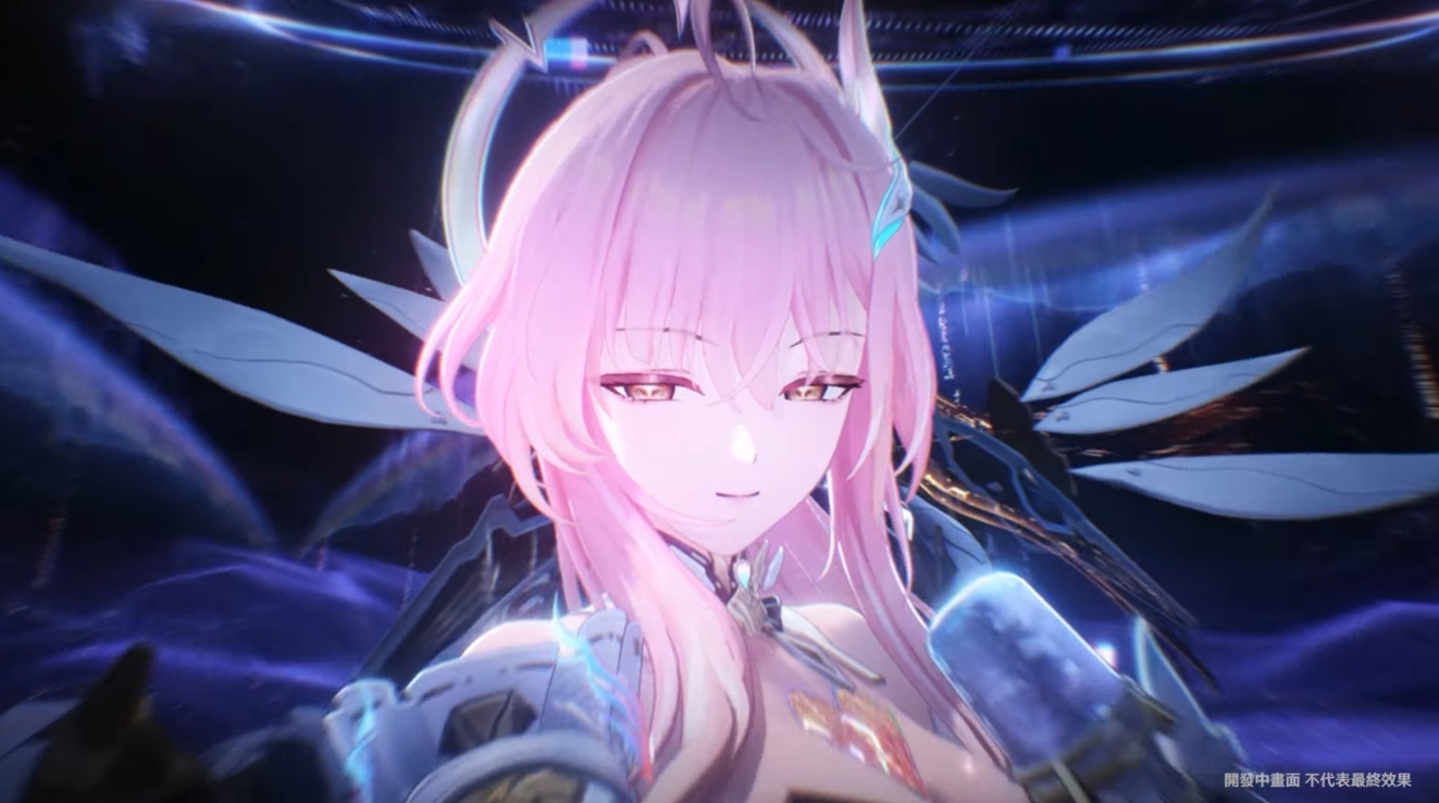 愛彌斯特寫截圖,展示機甲兵裝形態轉換特效