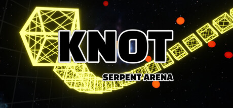 Knot: Serpent Arena 遊戲標題大圖，展示霓虹太空蛇在星空中競逐的畫面