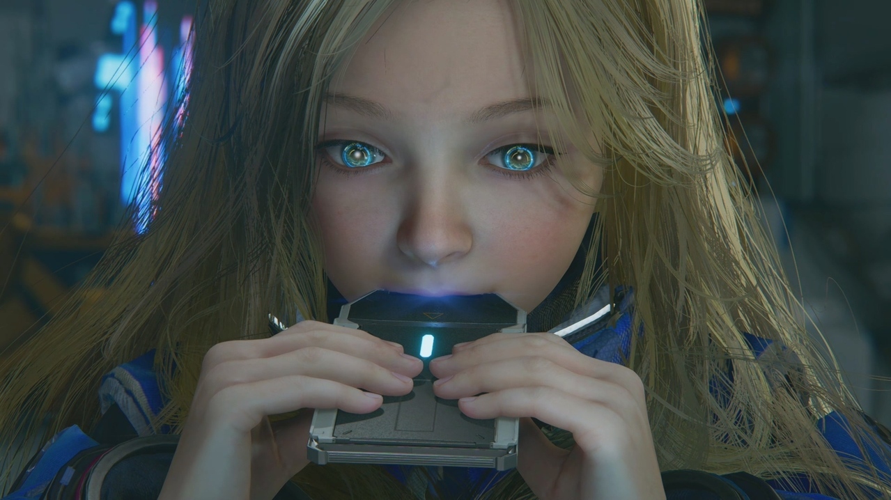 人機迷網主角休在月球設施戰鬥截圖