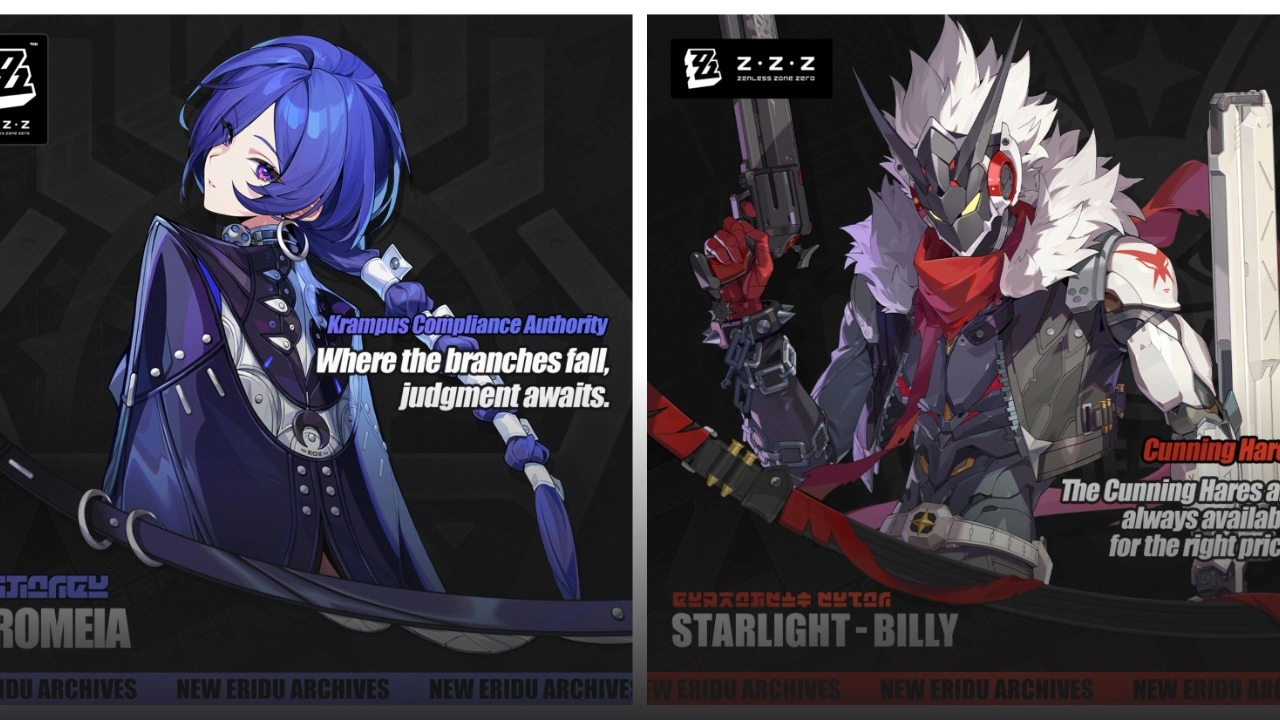 絕區零 2.8 版本普羅米婭與星徽比利官方宣傳橫幅