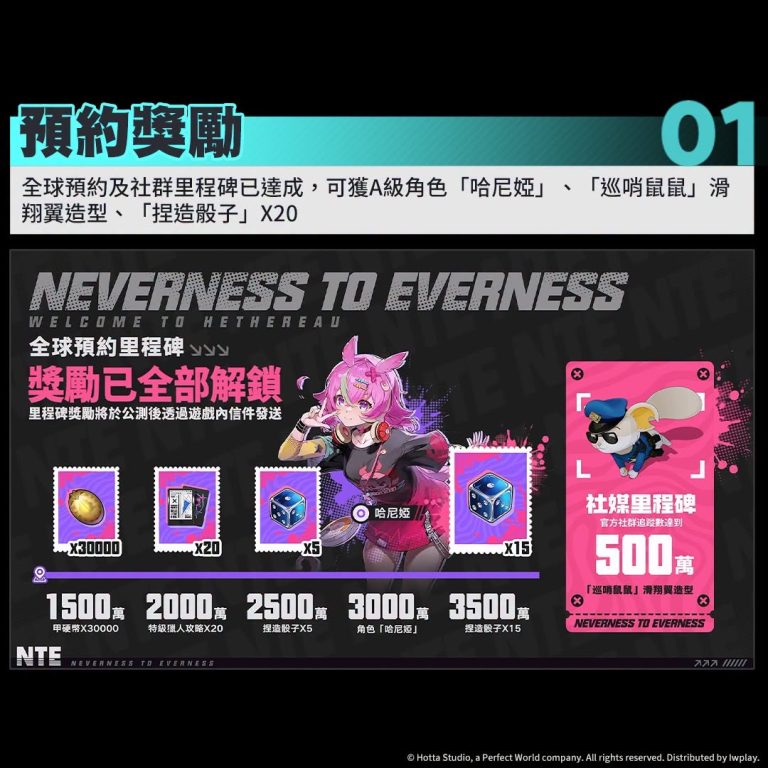 《異環》NTE 遊戲介面介紹，展示功能表與兌換碼入口