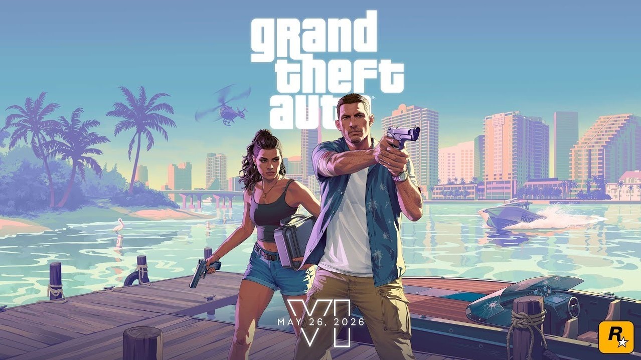 GTA 6 第二支宣傳影片截圖——露西亞與傑森在 Vice City
