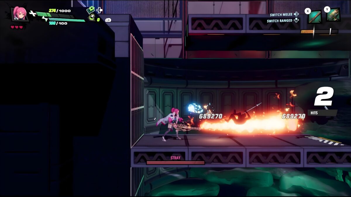 Reloadian 遊戲中多個角色協同作戰的場景