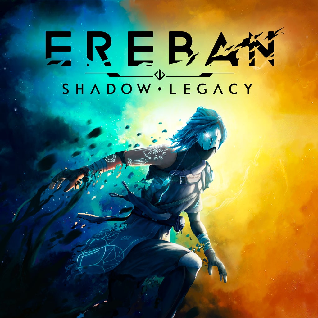 《Ereban: Shadow Legacy》遊戲主要視覺圖，展示主角阿雅娜的造型與黑暗氛圍。