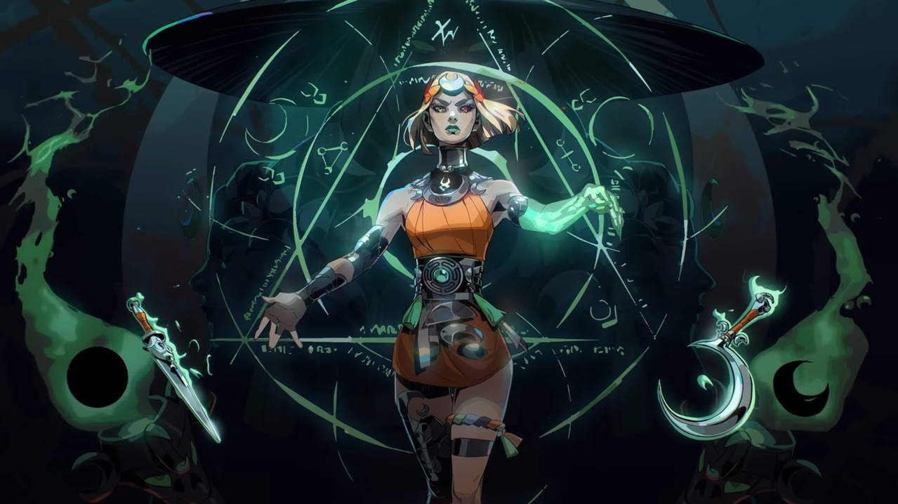 《黑帝斯 2》v1.0 正式版宣傳圖，主角墨利諾厄與遊戲角色全員集合