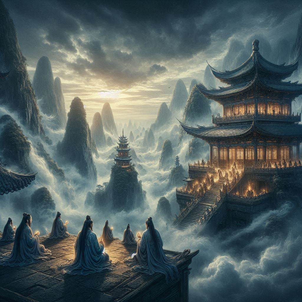 了不起的修仙模擬器攻略 - AI生成修仙宗門山峰仙府意象圖